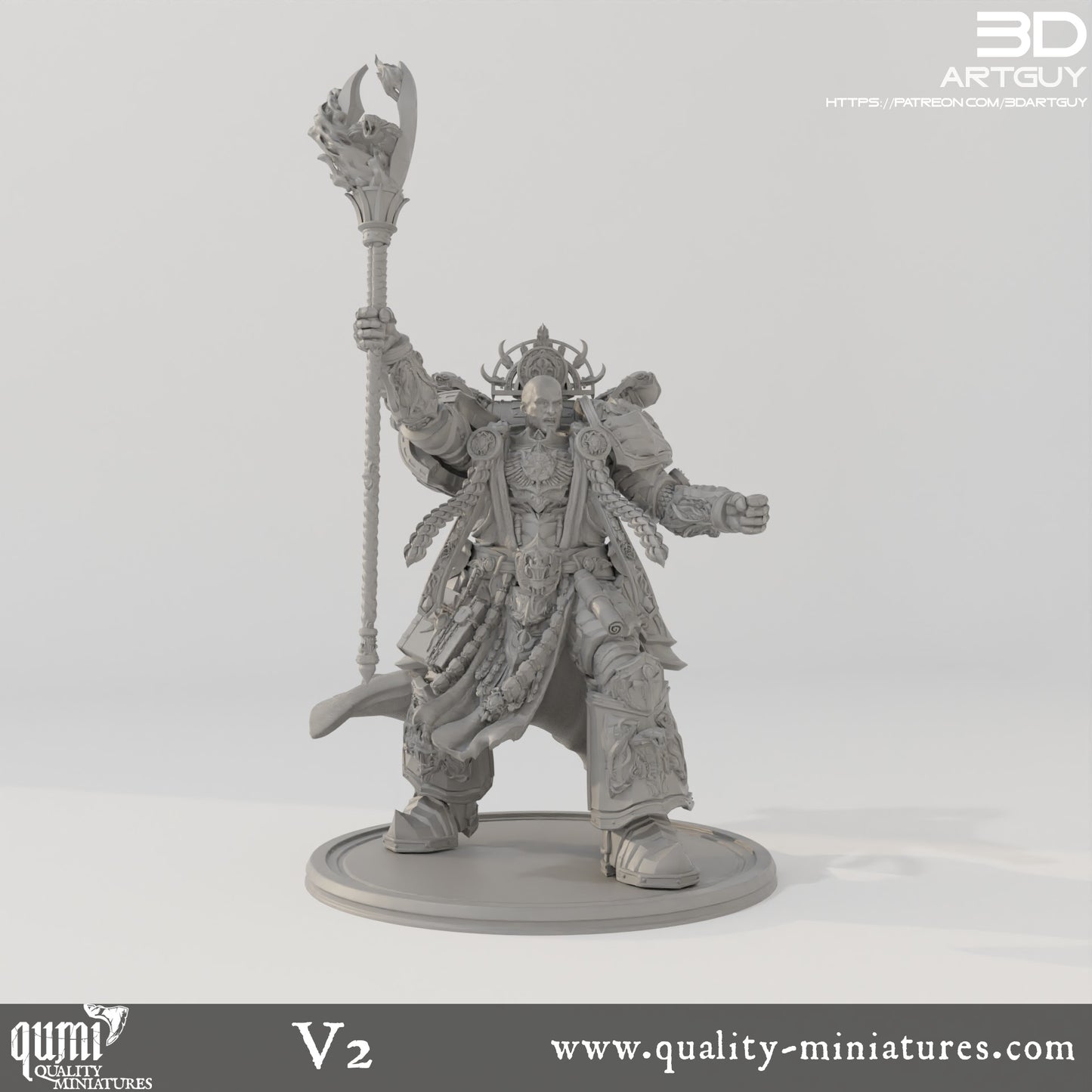 Zauberer - 32mm Tabletop-RPG Mini - Qumi - 3D ArtGuy