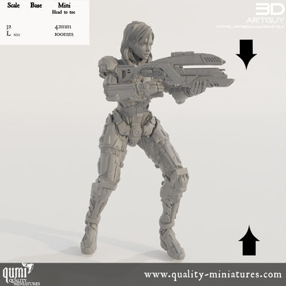 Space Commander - 32mm Tabletop RPG Mini - Qumi Quality Miniatures - Qumi