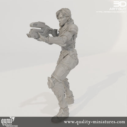 Space Commander - 32mm Tabletop RPG Mini - Qumi Quality Miniatures - Qumi