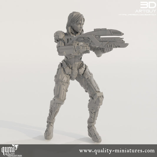 Space Commander - 32mm Tabletop RPG Mini - Qumi Quality Miniatures - Qumi