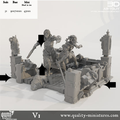 Space Commander Diorama - Tabletop RPG Mini - Qumi Quality Miniatures - Qumi