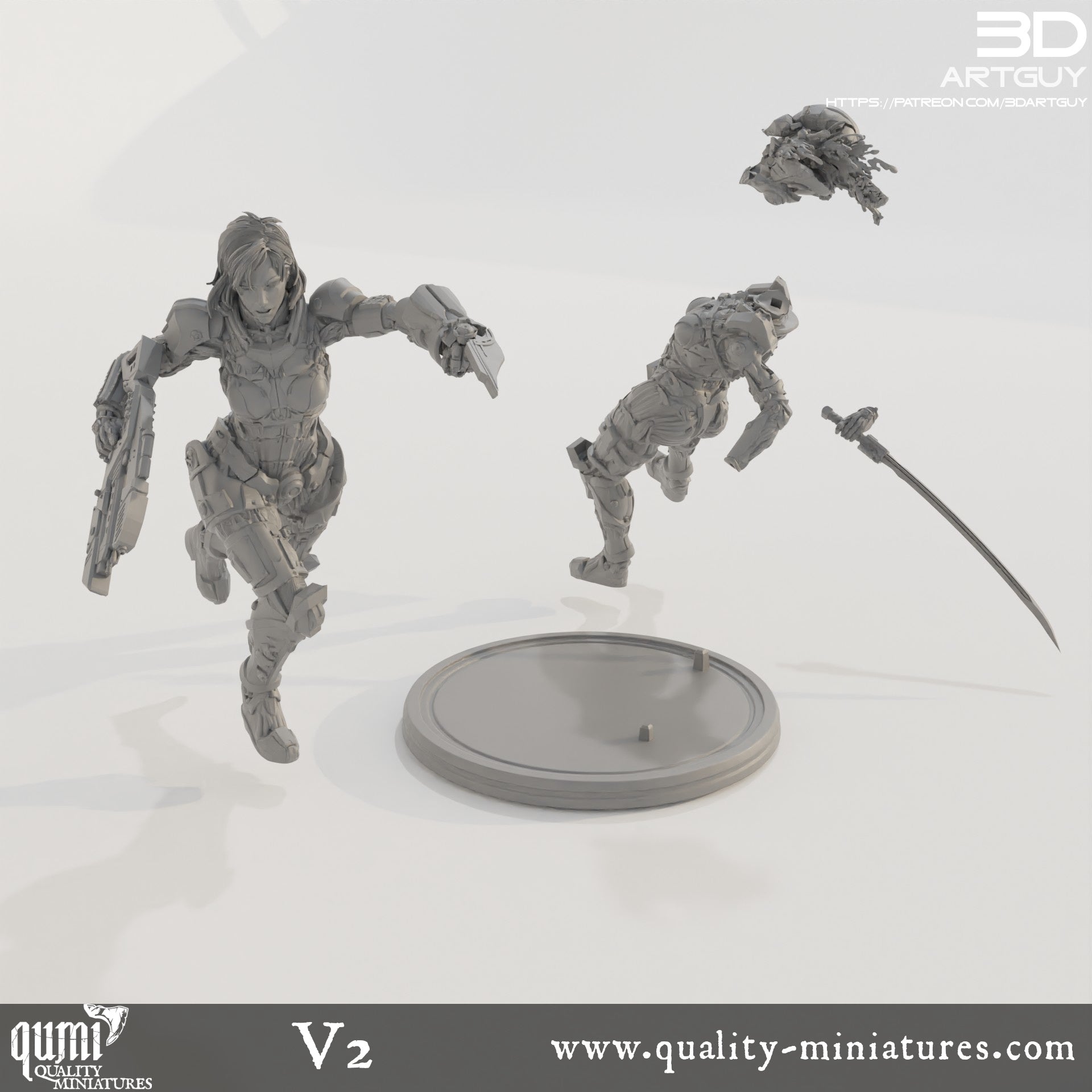 Space Commander Diorama - Tabletop RPG Mini - Qumi Quality Miniatures - Qumi