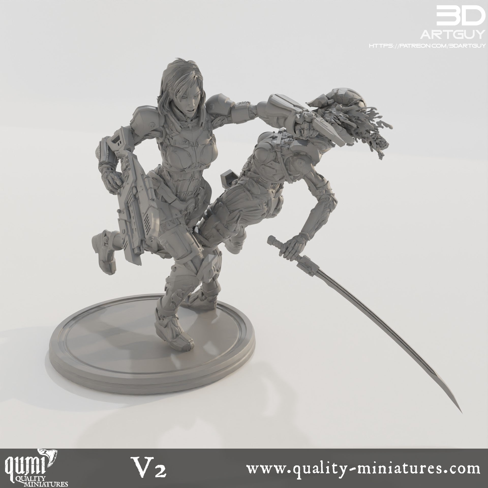 Space Commander Diorama - Tabletop RPG Mini - Qumi Quality Miniatures - Qumi