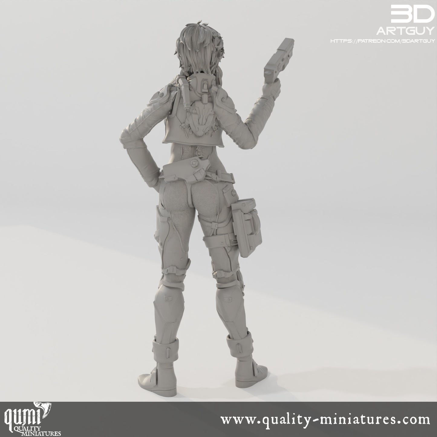 Space Cop - 32mm Tabletop RPG Mini - Qumi Quality Miniatures - Qumi