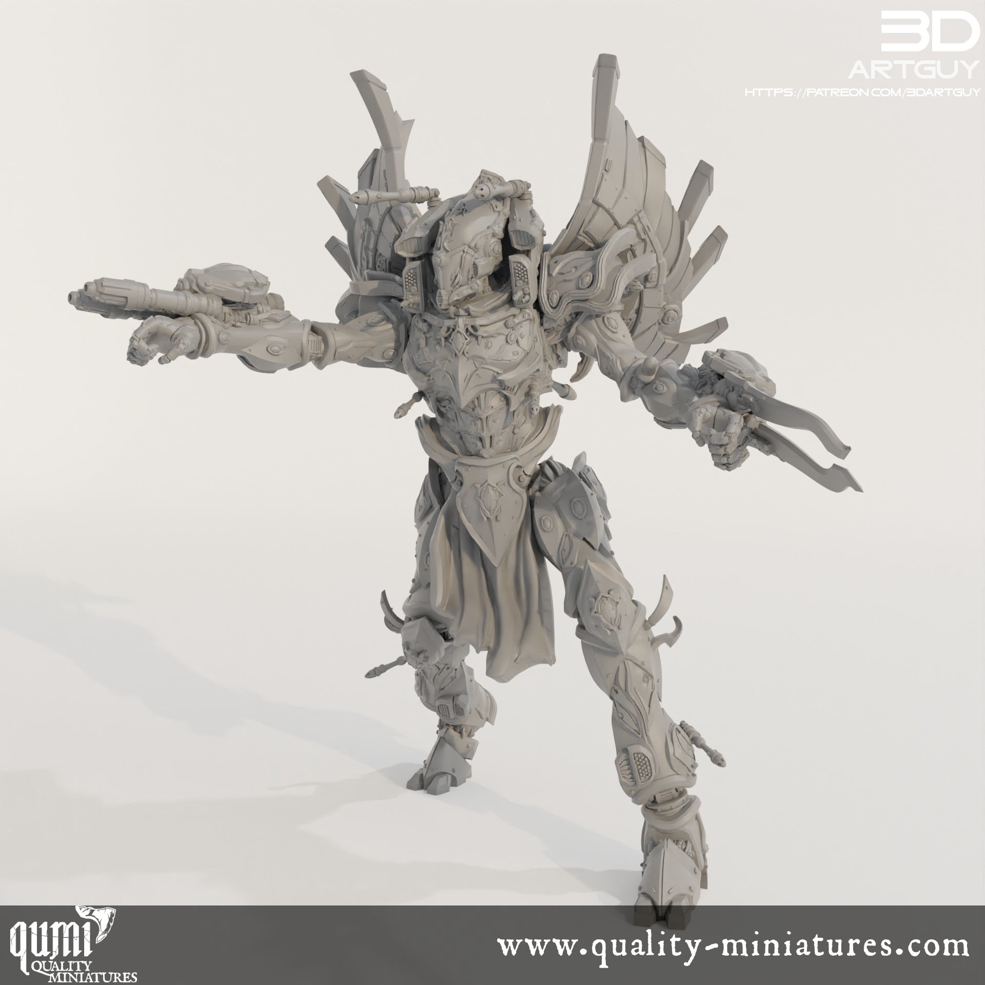 Space Elf Titan - 32mm Tabletop RPG Mini - Size XL - Qumi Quality Miniatures - Qumi