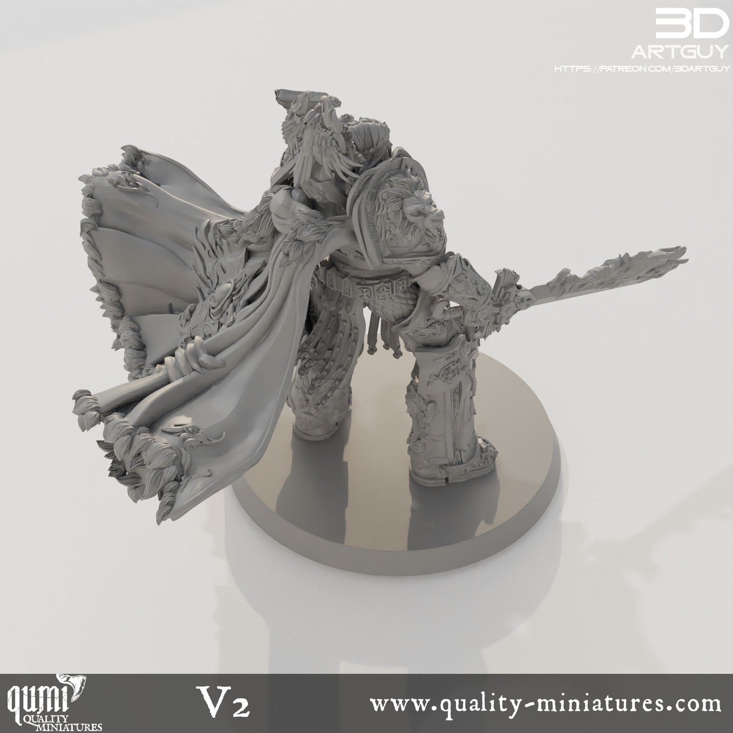 Space Warrior Emperor Lord Ruler - 32mm Tabletop RPG Mini - Qumi Quality Miniatures - Qumi