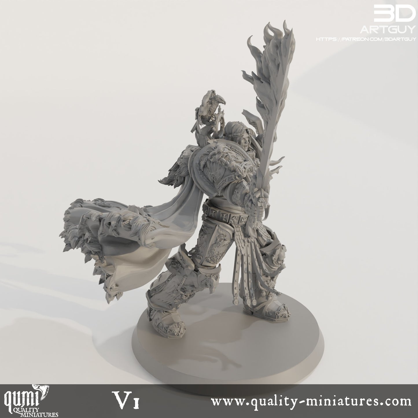 Space Warrior Emperor Lord Ruler - 32mm Tabletop RPG Mini - Qumi Quality Miniatures - Qumi