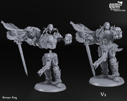 Space Warrior Lord Betrayer King - 32mm Tabletop RPG Mini - Qumi - Quality Miniatures - Qumi