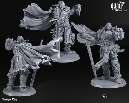 Space Warrior Lord Betrayer King - 32mm Tabletop RPG Mini - Qumi - Quality Miniatures - Qumi