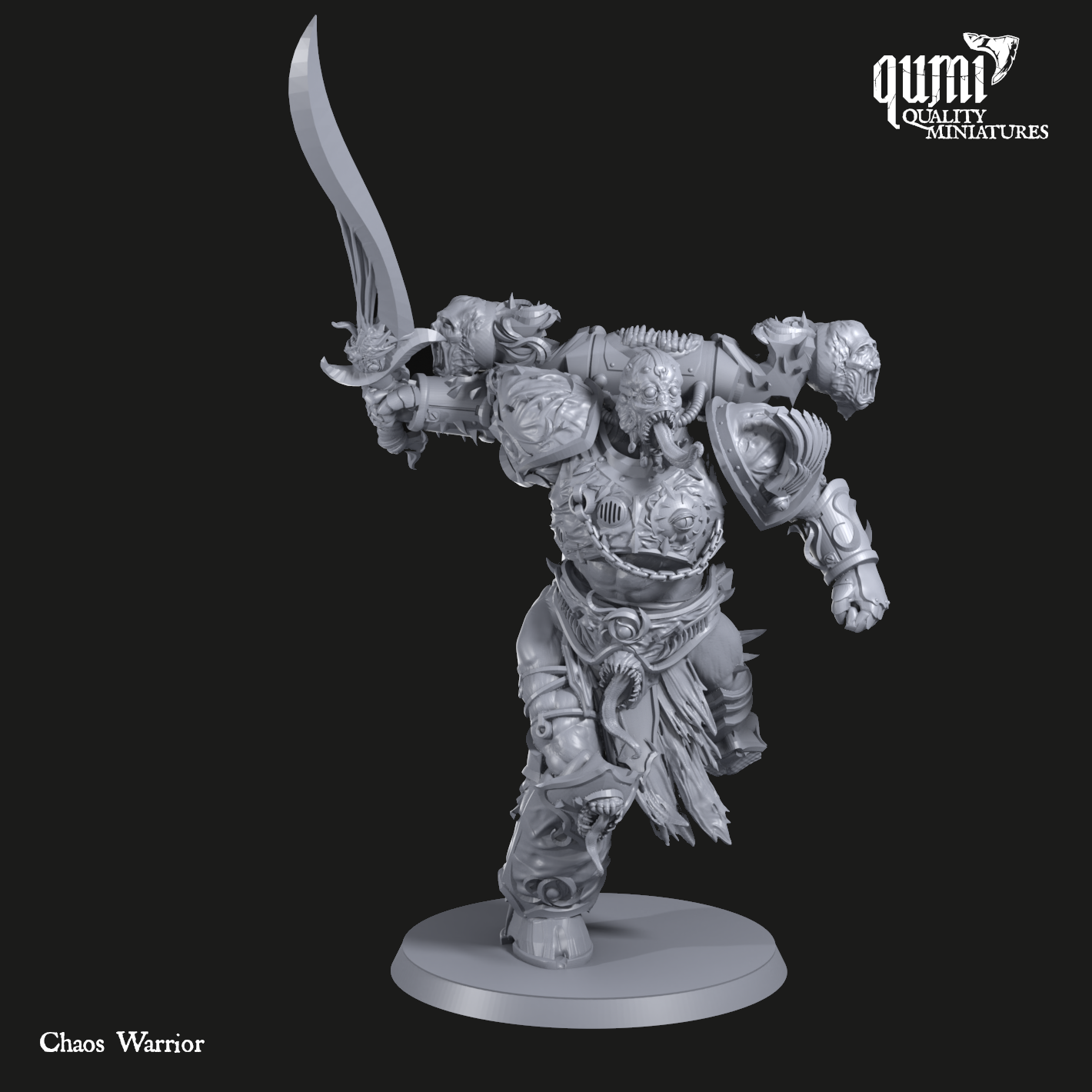 Space Warrior Lord Chaos Warrior - Quality Miniatures - Qumi