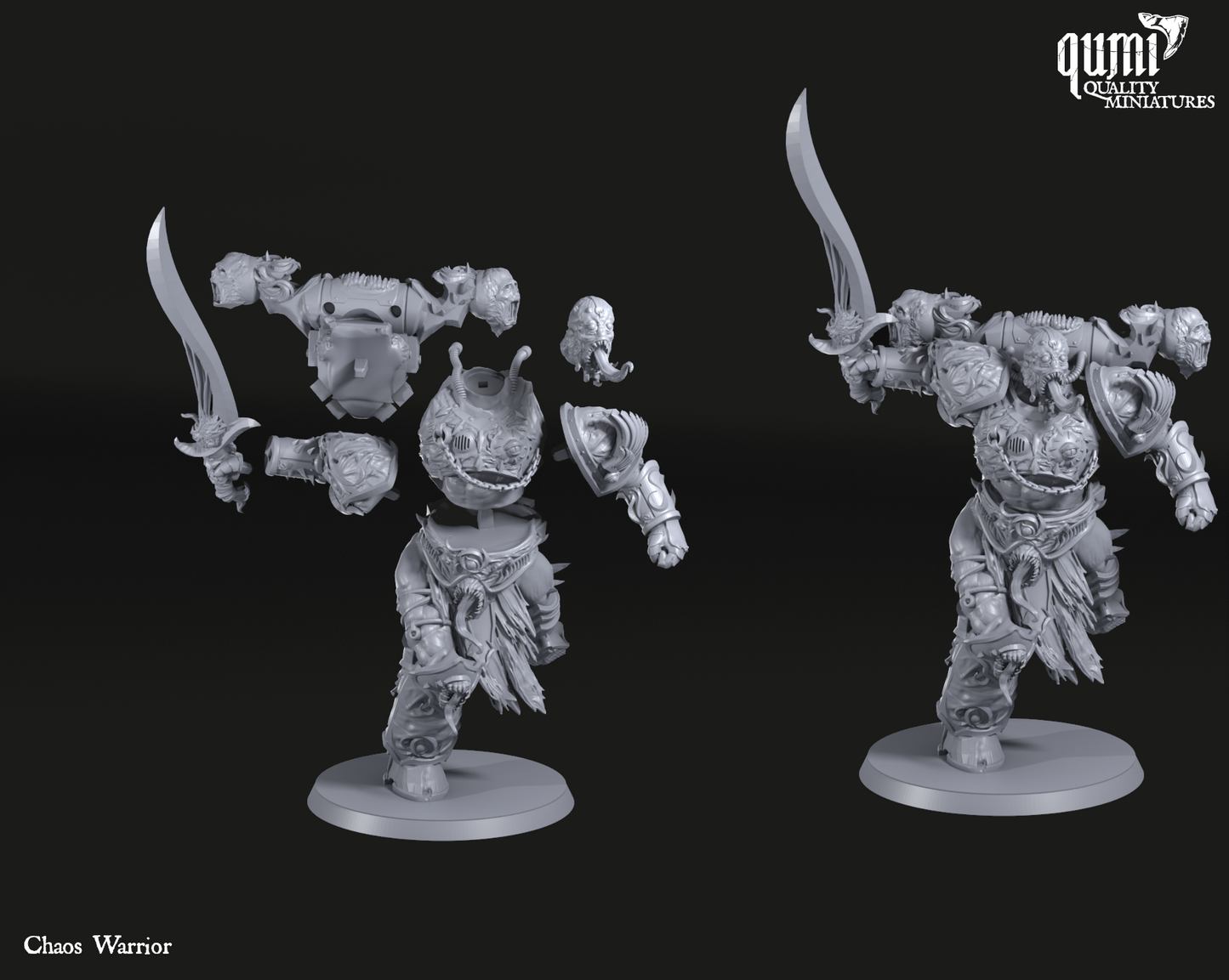 Space Warrior Lord Chaos Warrior - Quality Miniatures - Qumi