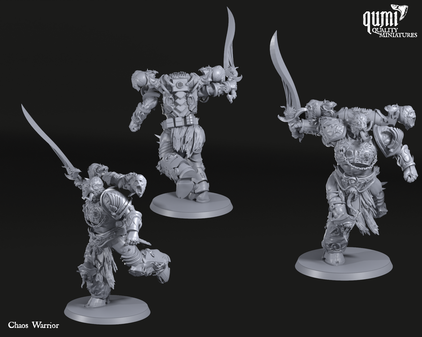 Space Warrior Lord Chaos Warrior - Quality Miniatures - Qumi