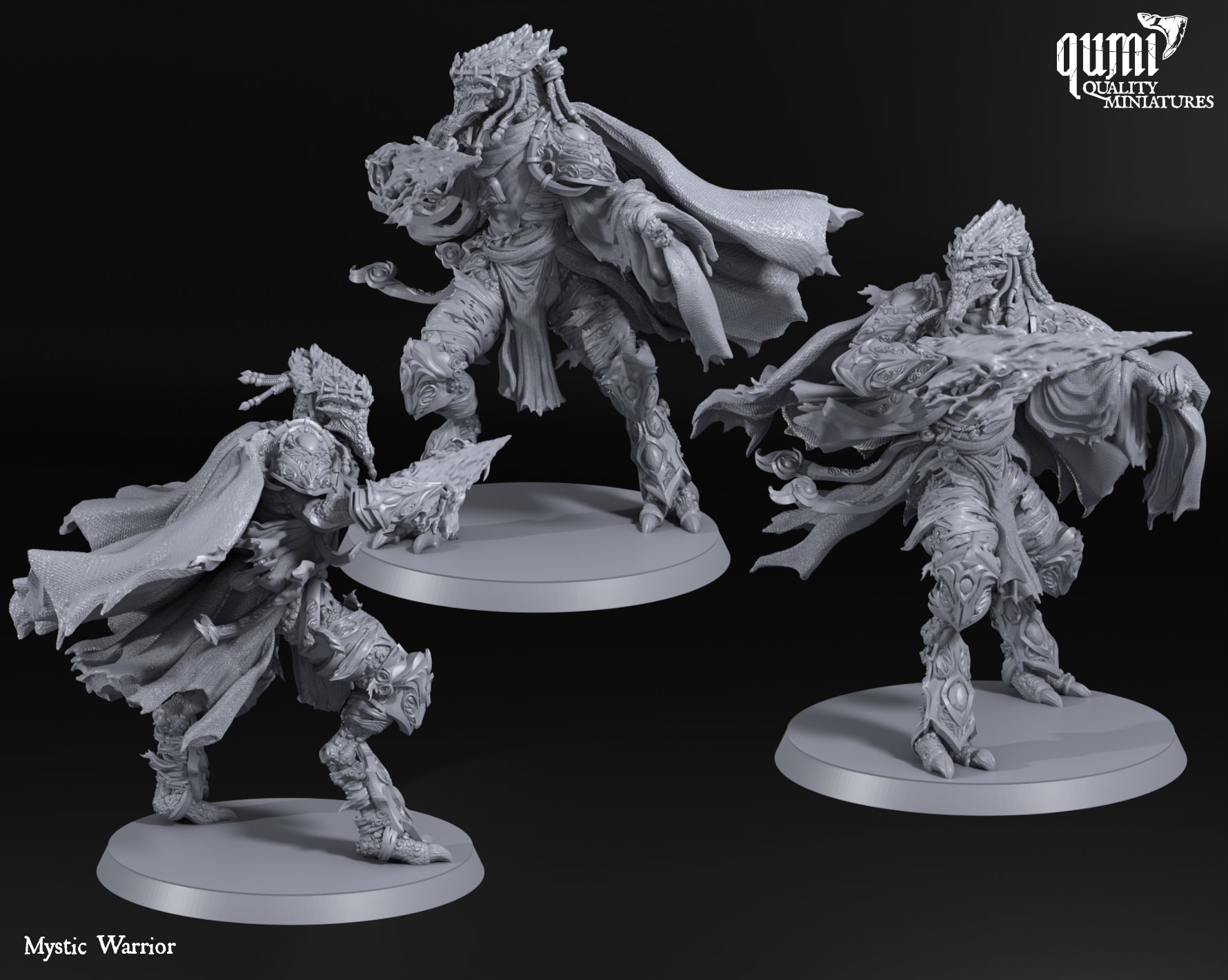 Space Warrior Lord Mystic Warrior - Quality Miniatures - Qumi