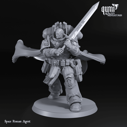 Space Warrior Lord Space Agent Roman - Quality Miniatures - Qumi