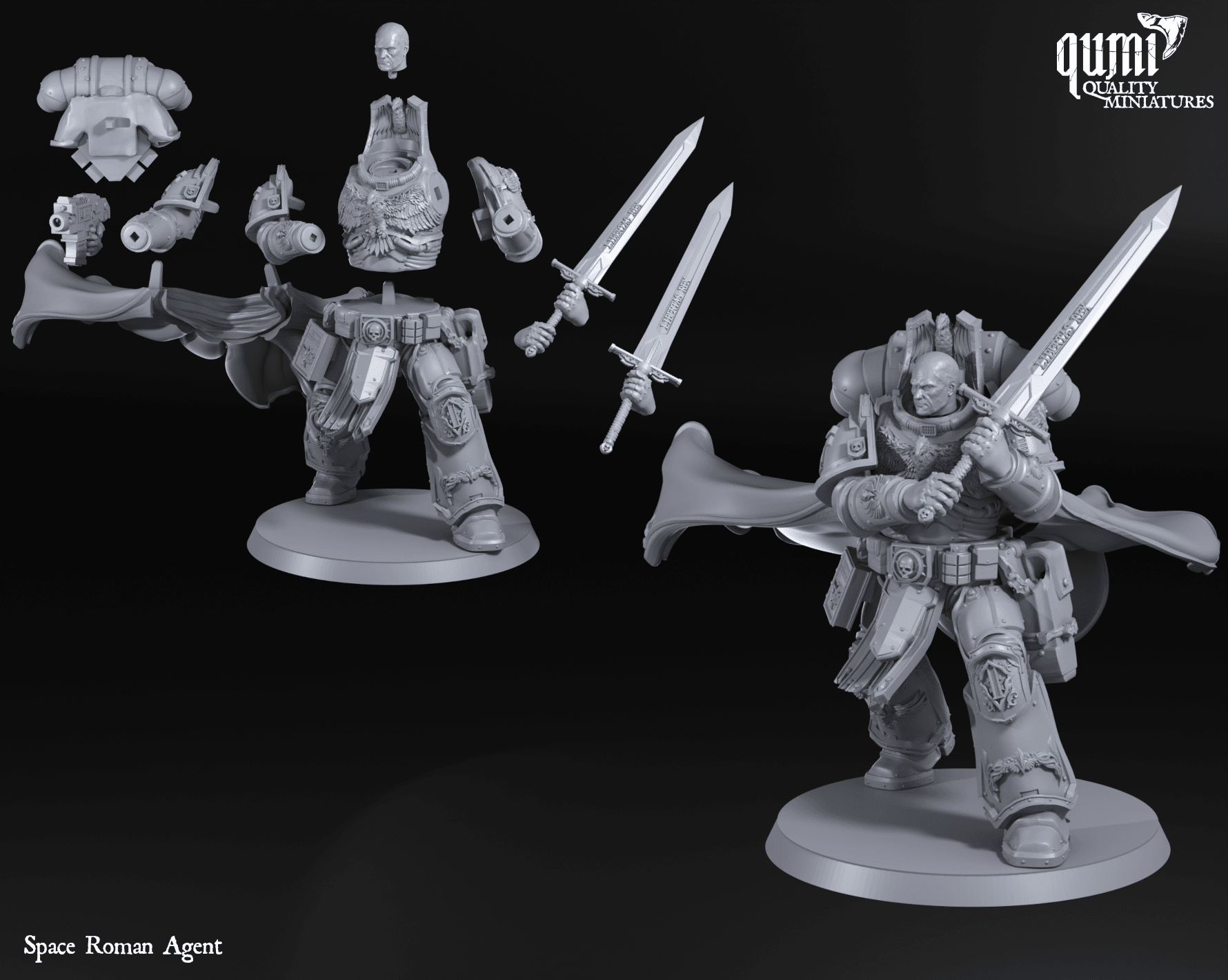 Space Warrior Lord Space Agent Roman - Quality Miniatures - Qumi