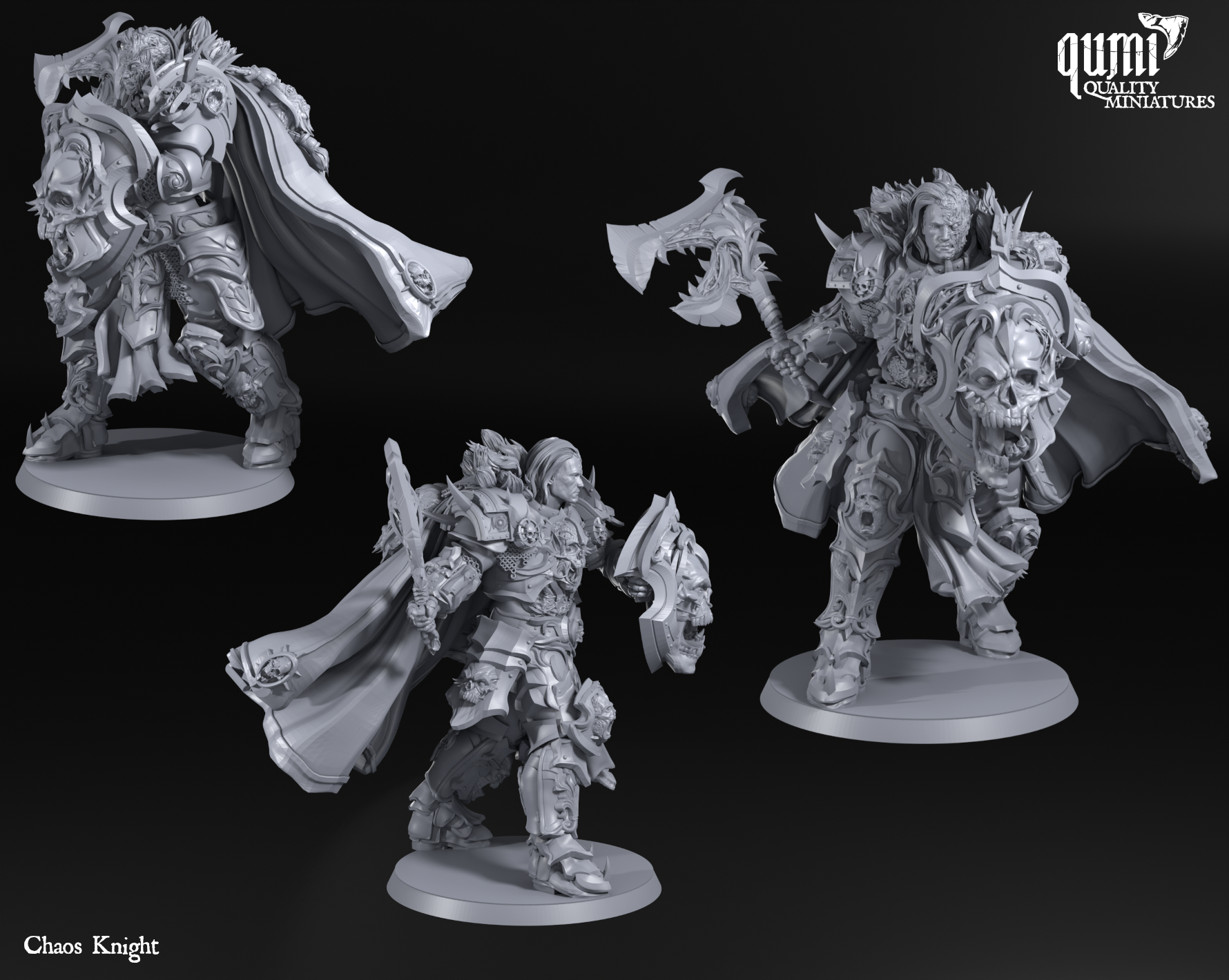 Space Warrior Lord The Chaos Knight - Quality Miniatures - Qumi