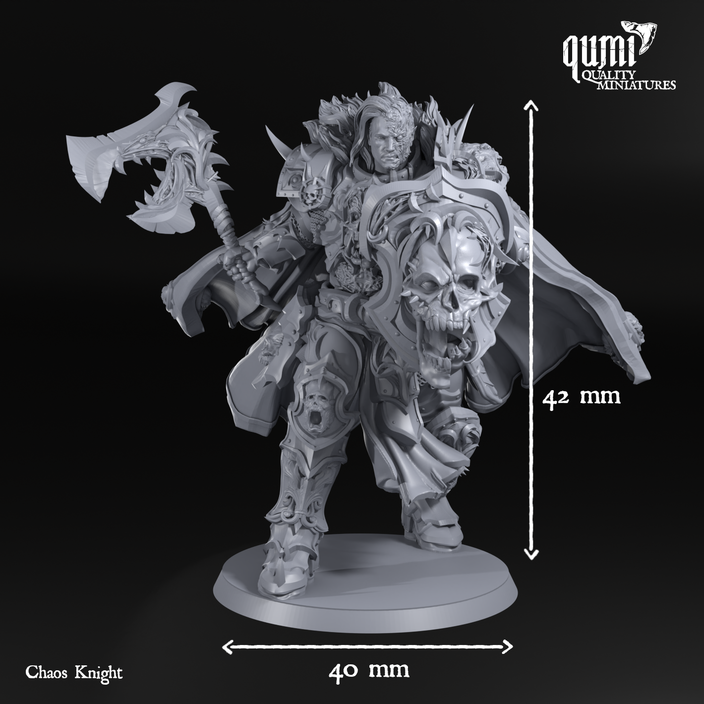 Space Warrior Lord The Chaos Knight - Quality Miniatures - Qumi