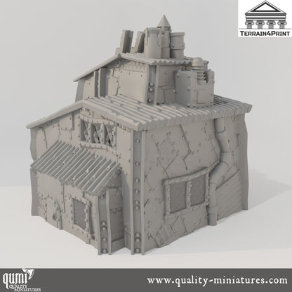 Stake House - Rivet City - Resin Print - Tabletop RPG Terrain - Terrain4Print - Qumi Quality Miniatures - Qumi