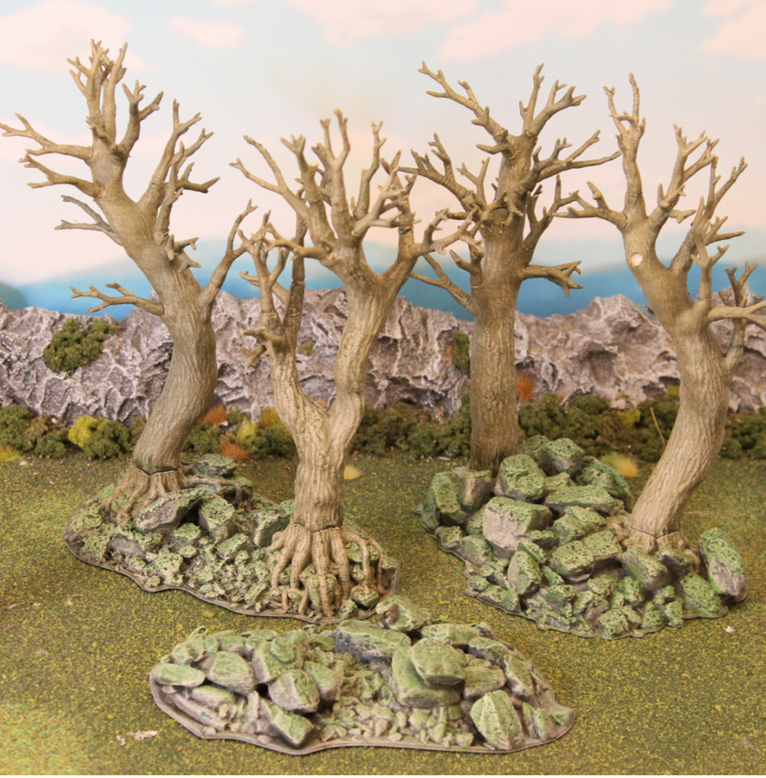 Stone Bases - Deep Forest - Resin Print - Tabletop RPG Terrain - Terrain4Print - Qumi Quality Miniatures - Qumi