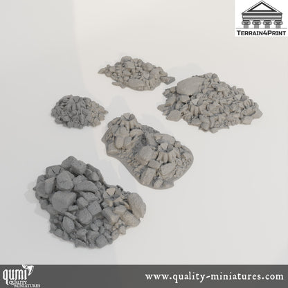 Stone Bases with Stubs - Deep Forest - Resin Print - Tabletop RPG Terrain - Terrain4Print - Qumi Quality Miniatures - Qumi