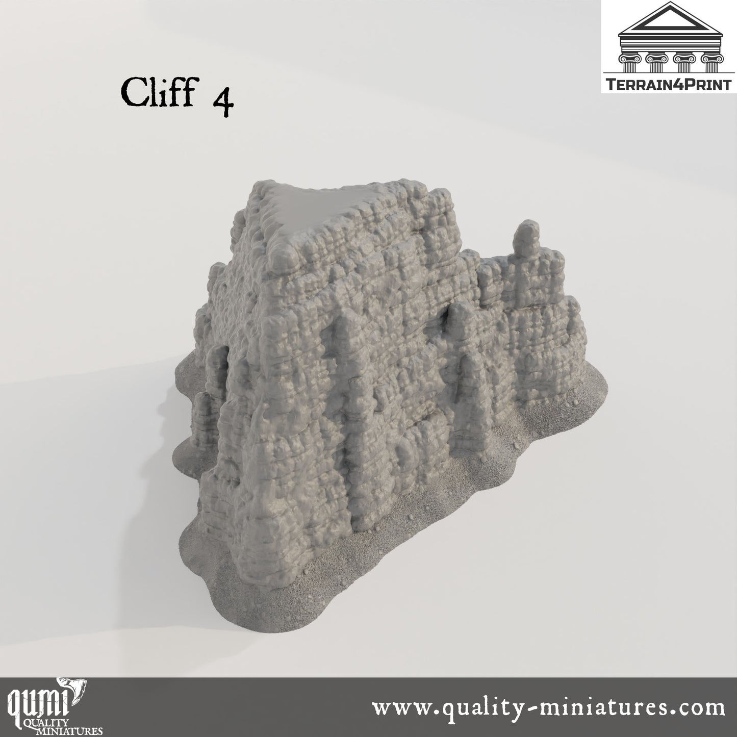 Stratified Cliffs - Resin Print - Tabletop RPG Terrain - Terrain4Print - Qumi Quality Miniatures - Qumi