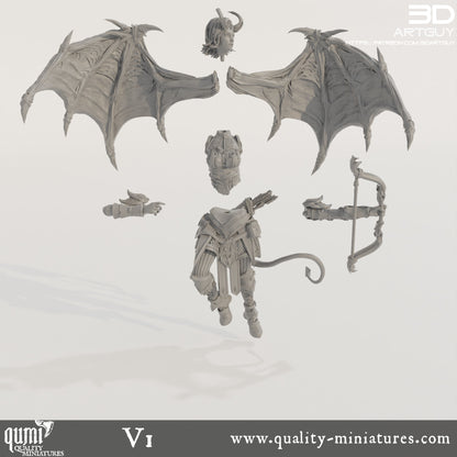 Succubus Ranger - 32mm Tabletop RPG Mini - Qumi Quality Miniatures - Qumi