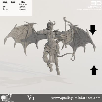 Succubus Ranger - 32mm Tabletop RPG Mini - Qumi Quality Miniatures - Qumi