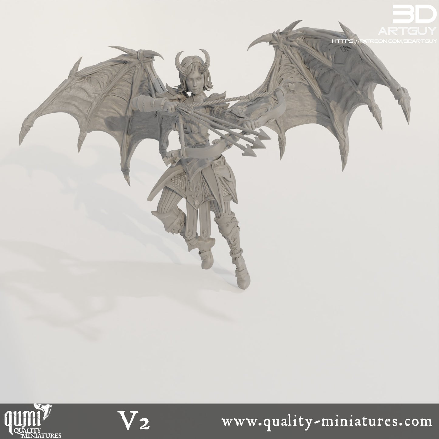 Succubus Ranger - 32mm Tabletop RPG Mini - Qumi Quality Miniatures - Qumi