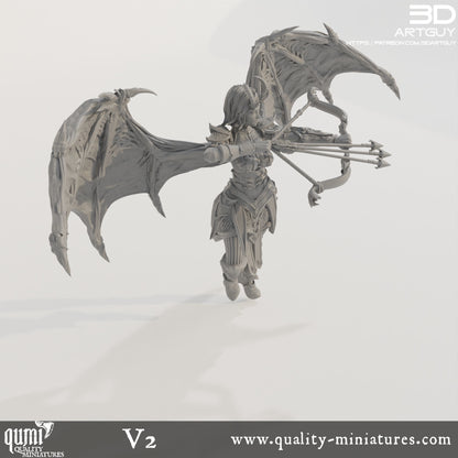 Succubus Ranger - 32mm Tabletop RPG Mini - Qumi Quality Miniatures - Qumi