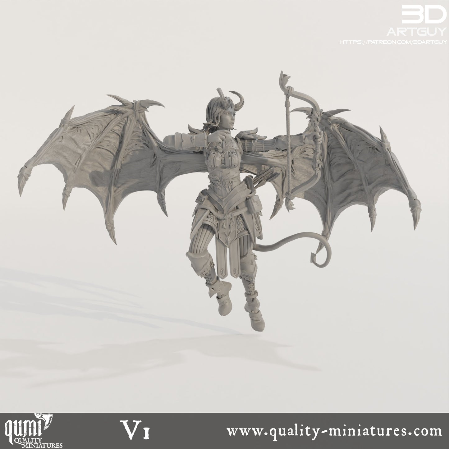 Succubus Ranger - 32mm Tabletop RPG Mini - Qumi Quality Miniatures - Qumi