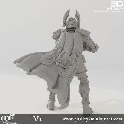 Super Earth Hero Shooting - 32mm Tabletop RPG Mini - Qumi - 3D ArtGuy Quality Miniatures - Qumi