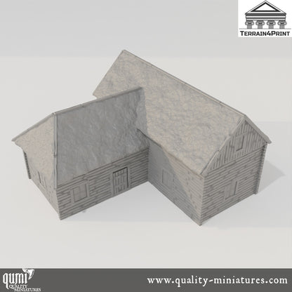 T Barn Hrimstead - Resin Print - Tabletop RPG Terrain - Terrain4Print - Qumi - Quality Miniatures - Qumi - 28mm Maßstab, 28mm scale, 32mm Maßstab, 32mm scale, 3D printed wargaming accessories, tabletop miniatures, tabletop scenery, tabletop terrain