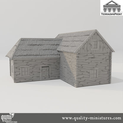 T Barn Hrimstead - Resin Print - Tabletop RPG Terrain - Terrain4Print - Qumi - Quality Miniatures - Qumi - 28mm Maßstab, 28mm scale, 32mm Maßstab, 32mm scale, 3D printed wargaming accessories, tabletop miniatures, tabletop scenery, tabletop terrain