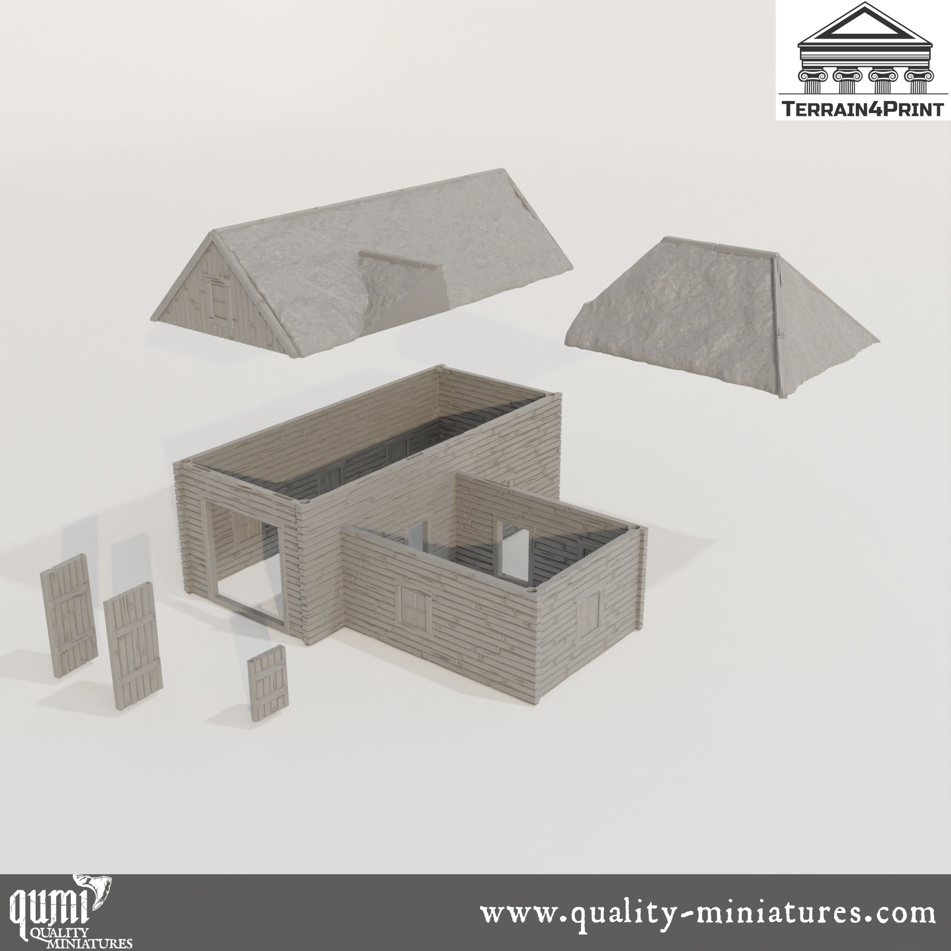 T Barn Hrimstead - Resin Print - Tabletop RPG Terrain - Terrain4Print - Qumi - Quality Miniatures - Qumi - 28mm Maßstab, 28mm scale, 32mm Maßstab, 32mm scale, 3D printed wargaming accessories, tabletop miniatures, tabletop scenery, tabletop terrain