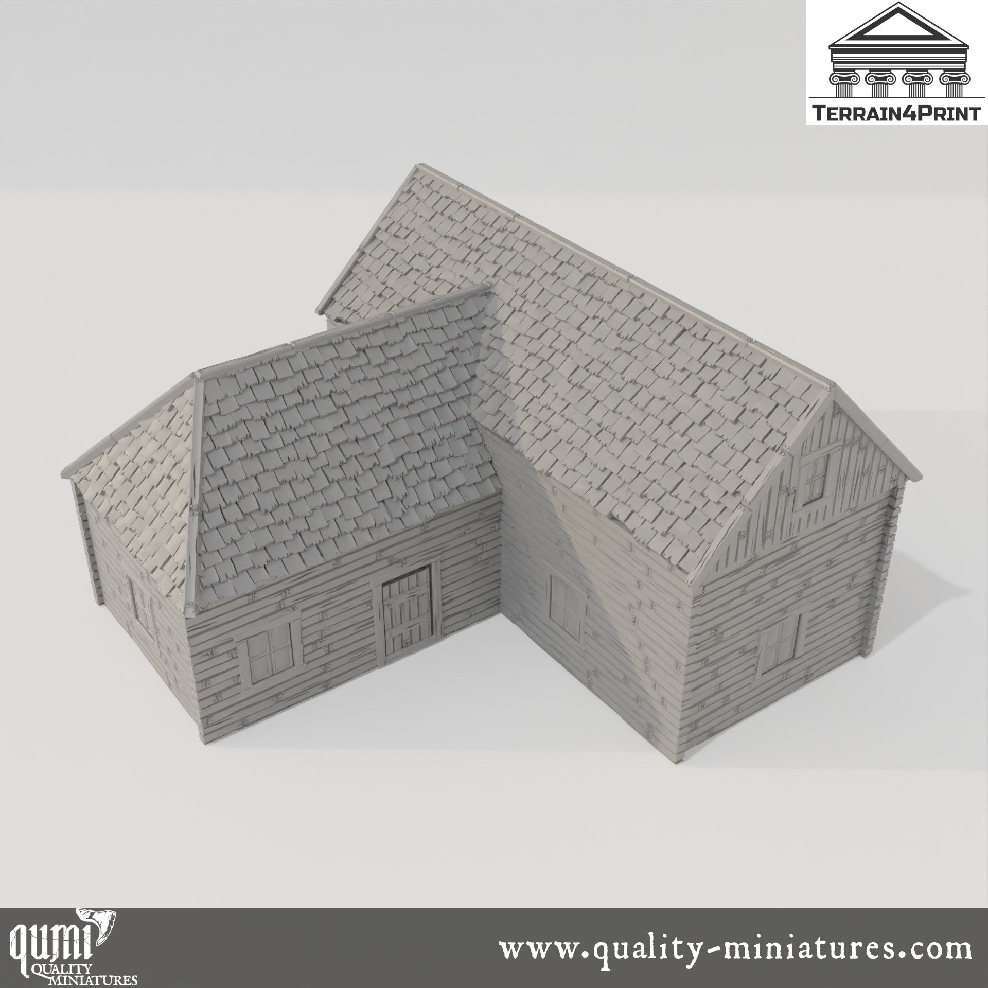 T Barn Hrimstead - Resin Print - Tabletop RPG Terrain - Terrain4Print - Qumi - Quality Miniatures - Qumi - 28mm Maßstab, 28mm scale, 32mm Maßstab, 32mm scale, 3D printed wargaming accessories, tabletop miniatures, tabletop scenery, tabletop terrain