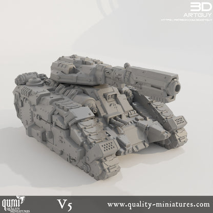 Tank - 32mm Tabletop RPG Miniature 3D Resin Printed Vehicle Quality Miniatures - Qumi