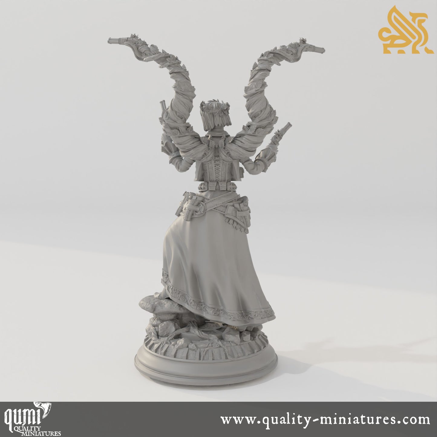 Tasmin Greaves - Druidic Gunslinger - 32mm 75mm Tabletop RPG Mini - Qumi - DM Stash Quality Miniatures - Qumi