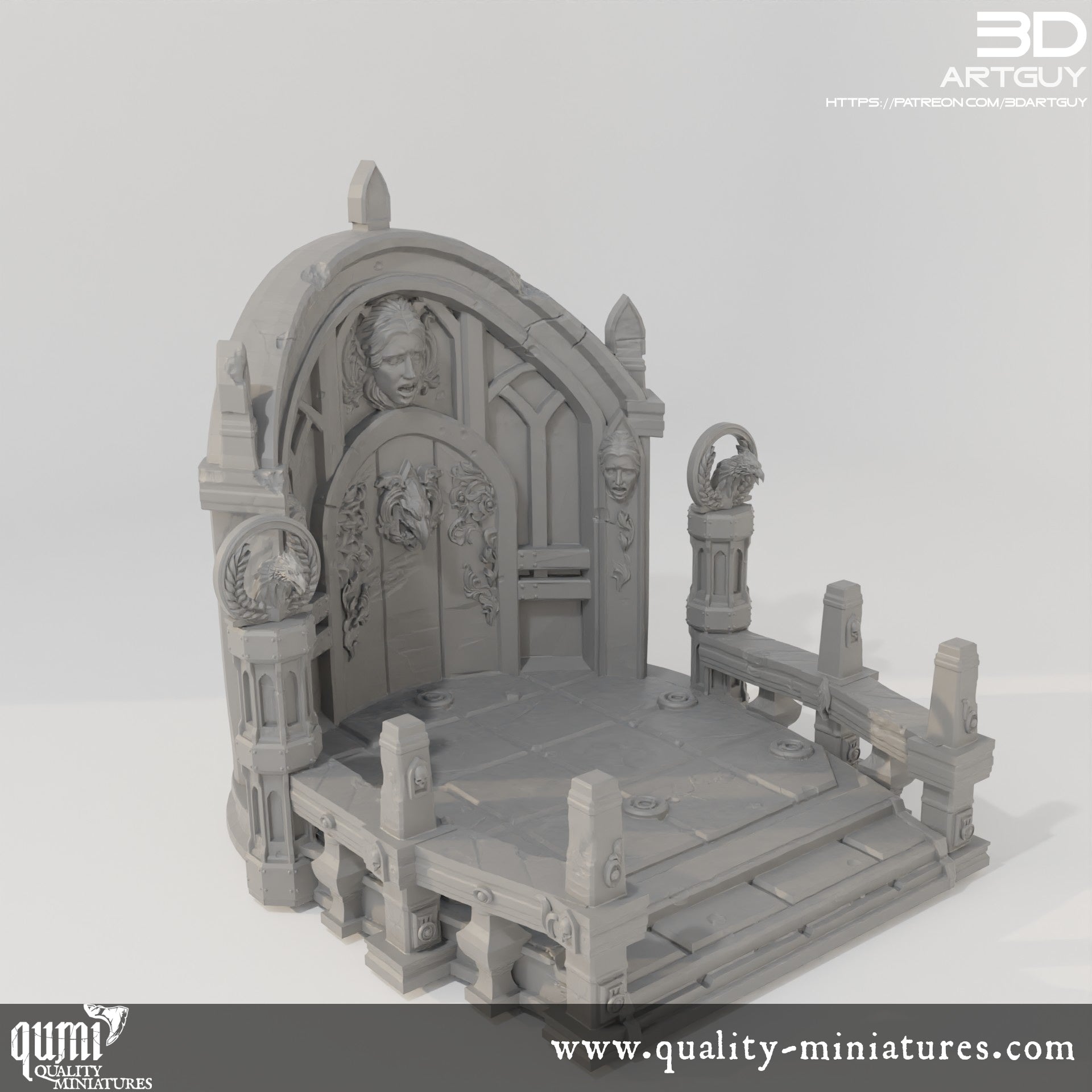 Terrain Space Warrior Emperor Lord Ruler - 32mm Tabletop RPG Mini - Qumi Quality Miniatures - Qumi