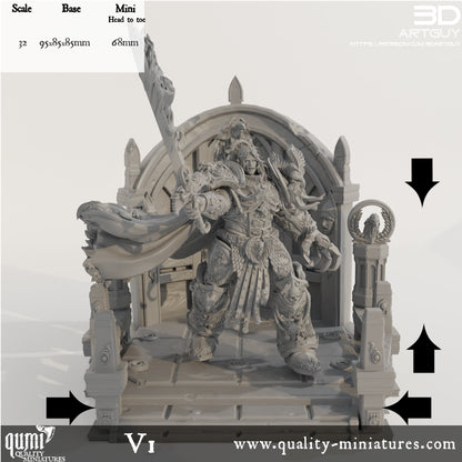 Terrain Space Warrior Emperor Lord Ruler - 32mm Tabletop RPG Mini - Qumi Quality Miniatures - Qumi