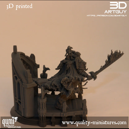 Terrain Space Warrior Emperor Lord Ruler - 32mm Tabletop RPG Mini - Qumi Quality Miniatures - Qumi