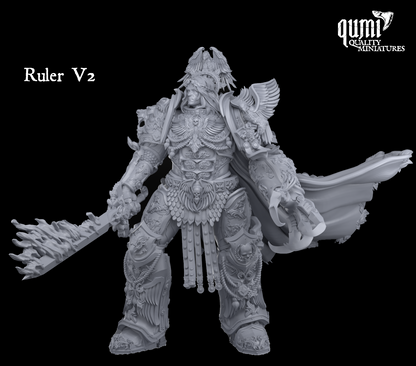 Terrain Space Warrior Emperor Lord Ruler  - 32mm Tabletop RPG Mini - Qumi - Quality Miniatures - Qumi