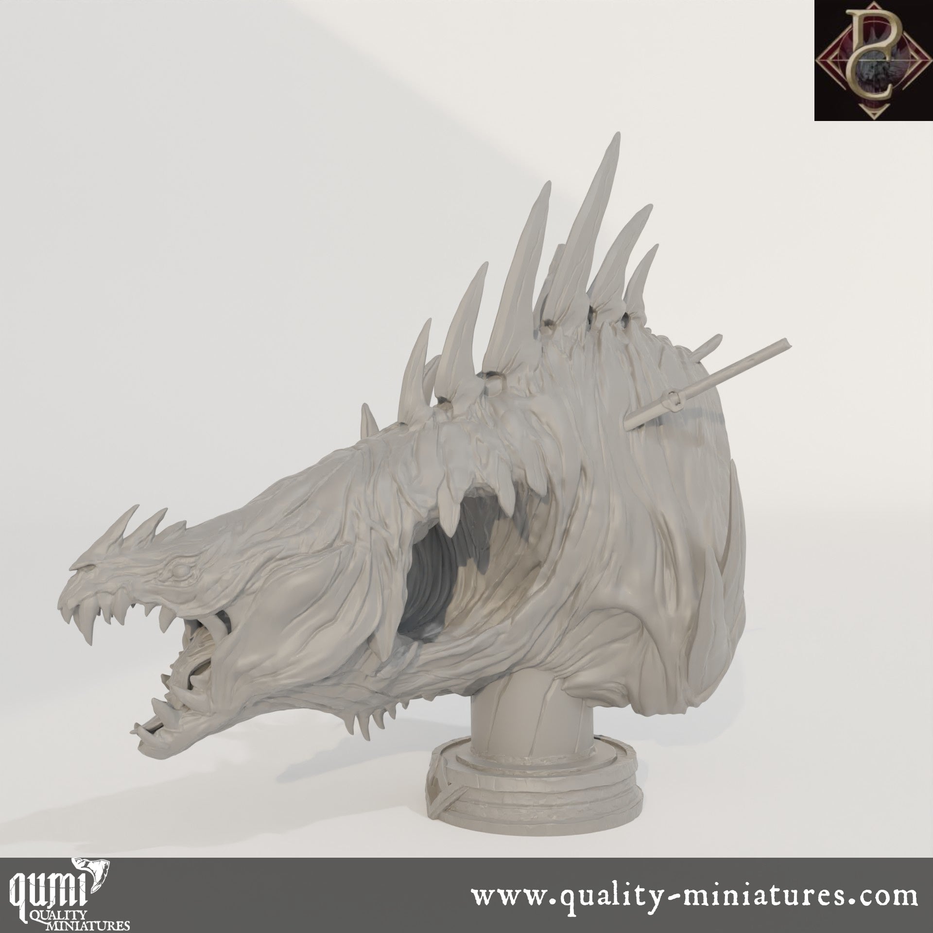 The Beast of Vaudange Bust - 32mm Tabletop RPG Mini - Qumi - Parasite Collectibles Quality Miniatures - Qumi