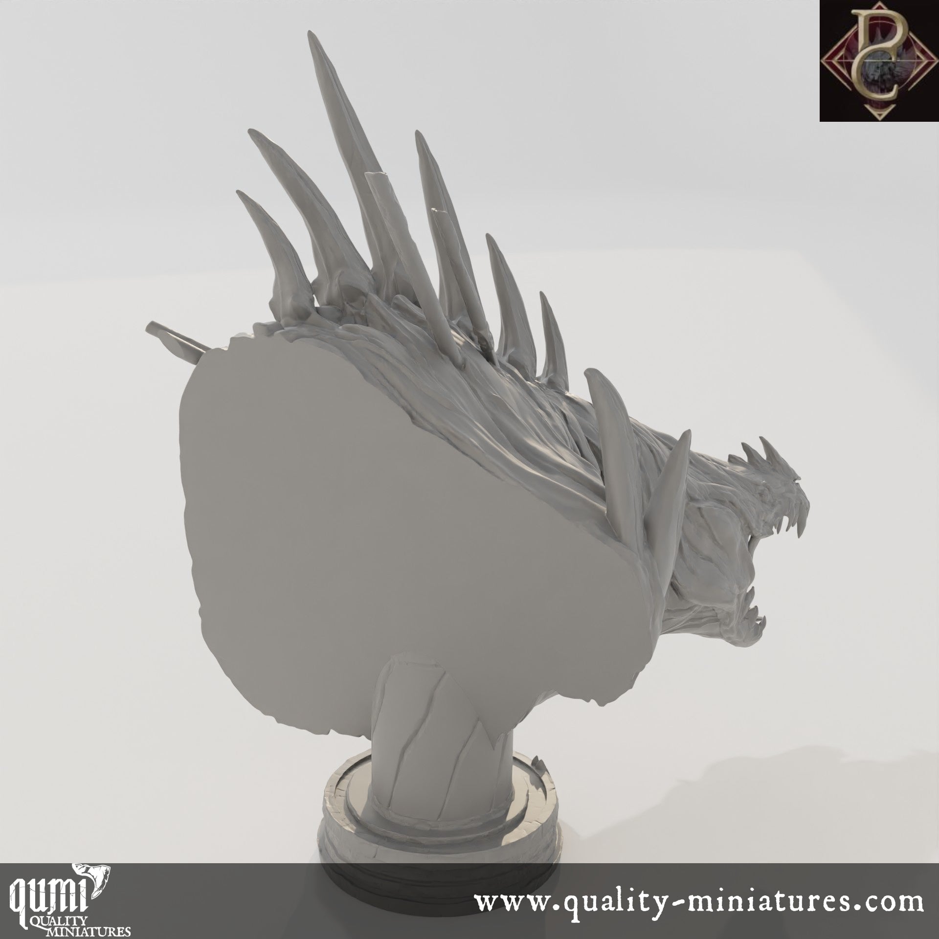 The Beast of Vaudange Bust - 32mm Tabletop RPG Mini - Qumi - Parasite Collectibles Quality Miniatures - Qumi