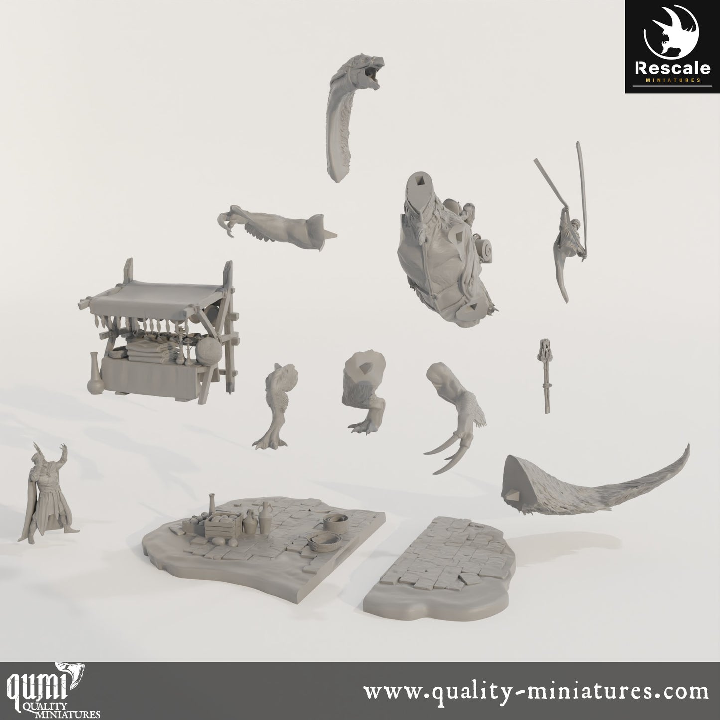 Therizinosaurus Accident - Dinotopia - 32mm Tabletop RPG Mini - Qumi - Rescale Miniatures Quality Miniatures - Qumi