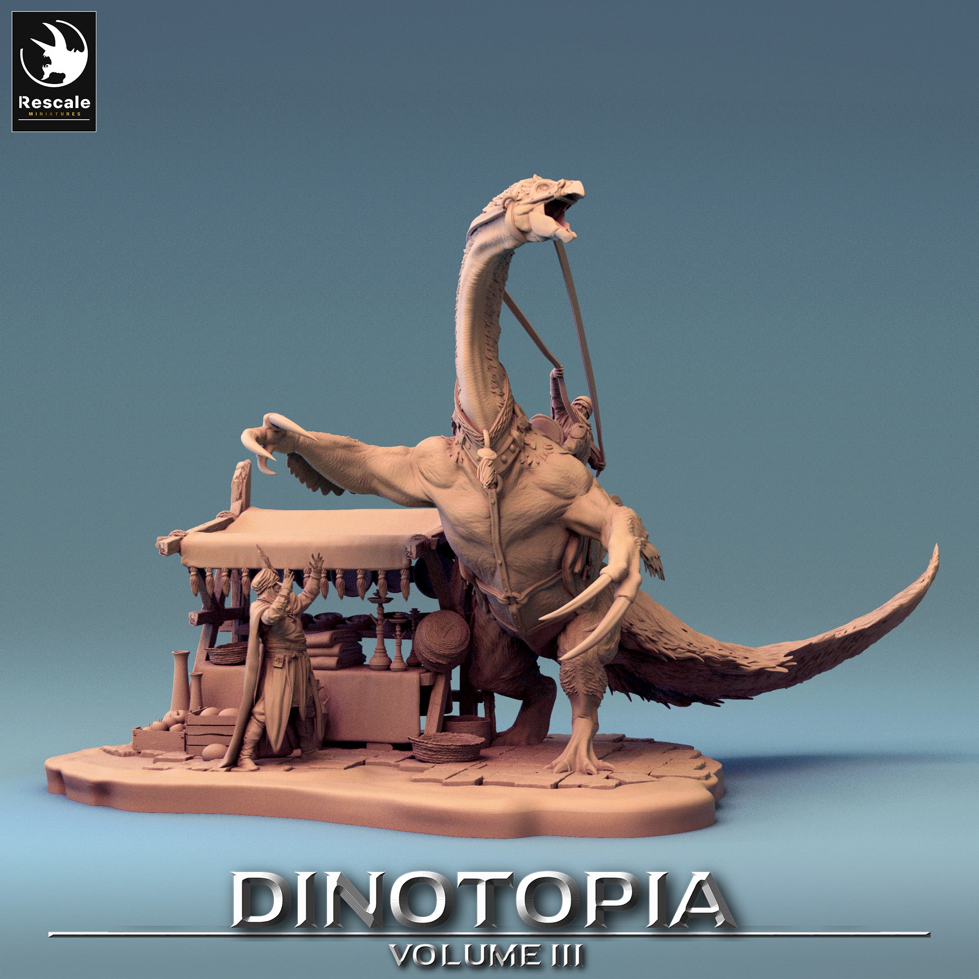 Therizinosaurus Accident - Dinotopia - 32mm Tabletop RPG Mini - Qumi - Rescale Miniatures Quality Miniatures - Qumi