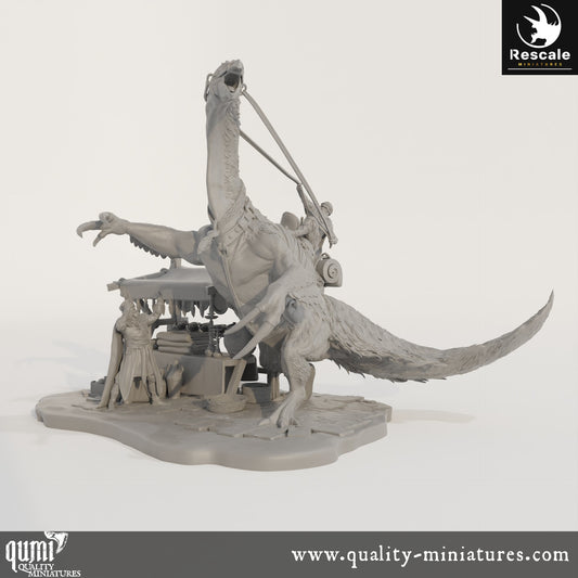 Therizinosaurus Accident - Dinotopia - 32mm Tabletop RPG Mini - Qumi - Rescale Miniatures Quality Miniatures - Qumi