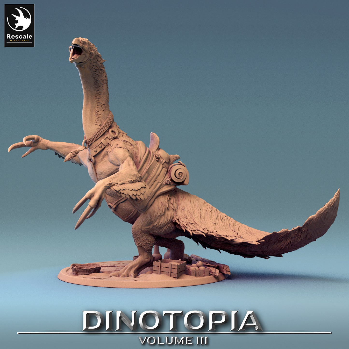 Therizinosaurus Accident Solo - Dinotopia - 32mm Tabletop RPG Mini - Qumi - Rescale Miniatures Quality Miniatures - Qumi