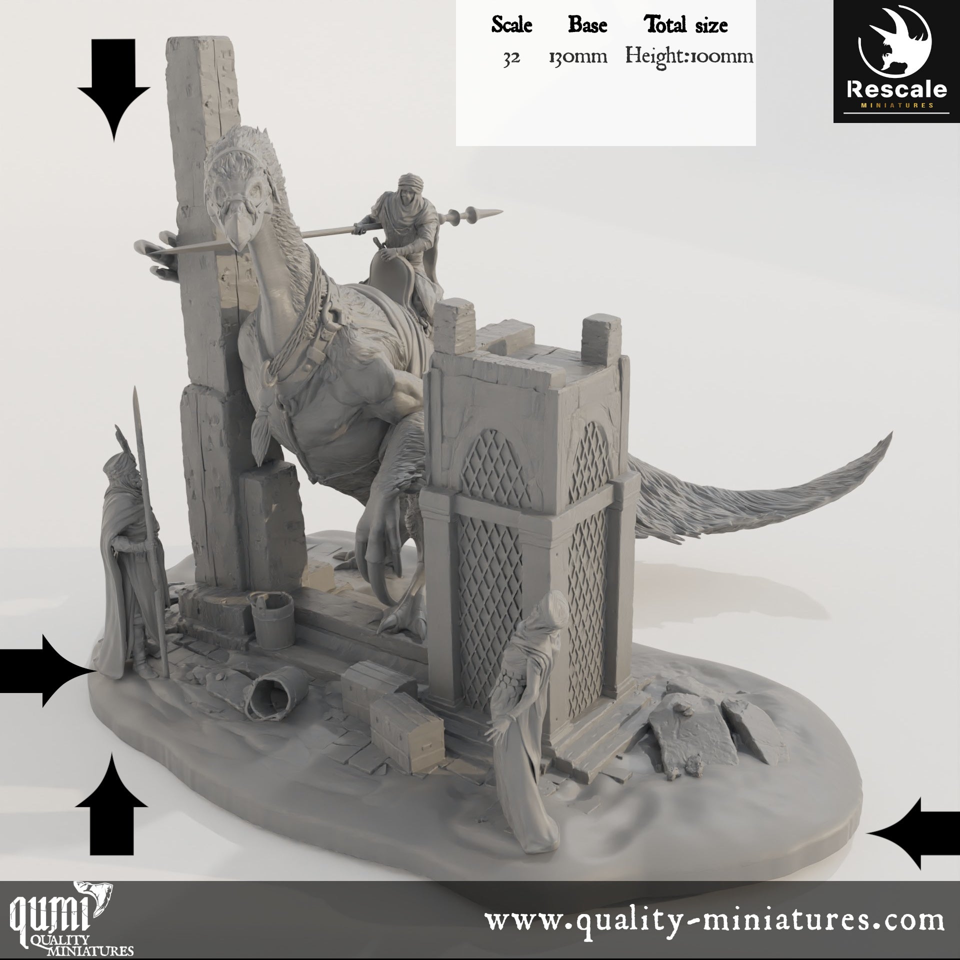 Therizinosaurus Tower - Dinotopia - 32mm Tabletop RPG Mini - Qumi - Rescale Miniatures Quality Miniatures - Qumi