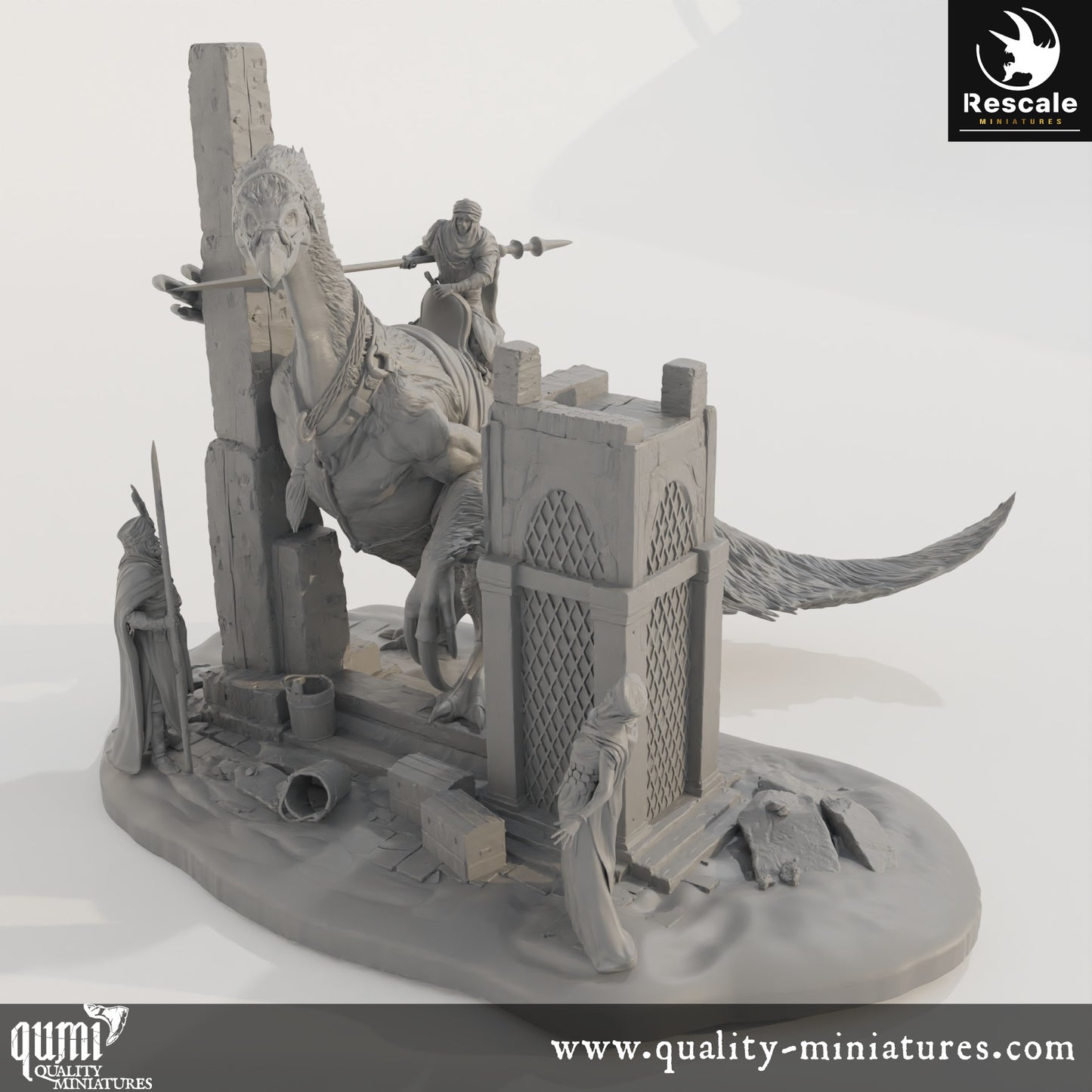 Therizinosaurus Tower - Dinotopia - 32mm Tabletop RPG Mini - Qumi - Rescale Miniatures Quality Miniatures - Qumi