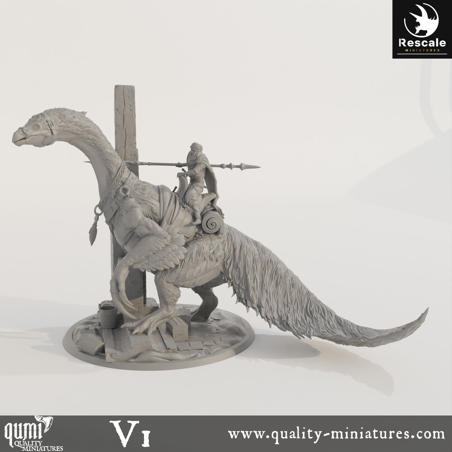 Therizinosaurus Tower Solo - Dinotopia - 32mm Tabletop RPG Mini - Qumi - Rescale Miniatures Quality Miniatures - Qumi